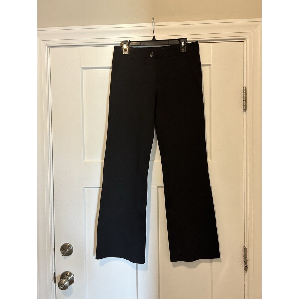 Betabrand Women's Pants Size Large Black Leg Dress Yoga Stretch Wide Leg 32x30